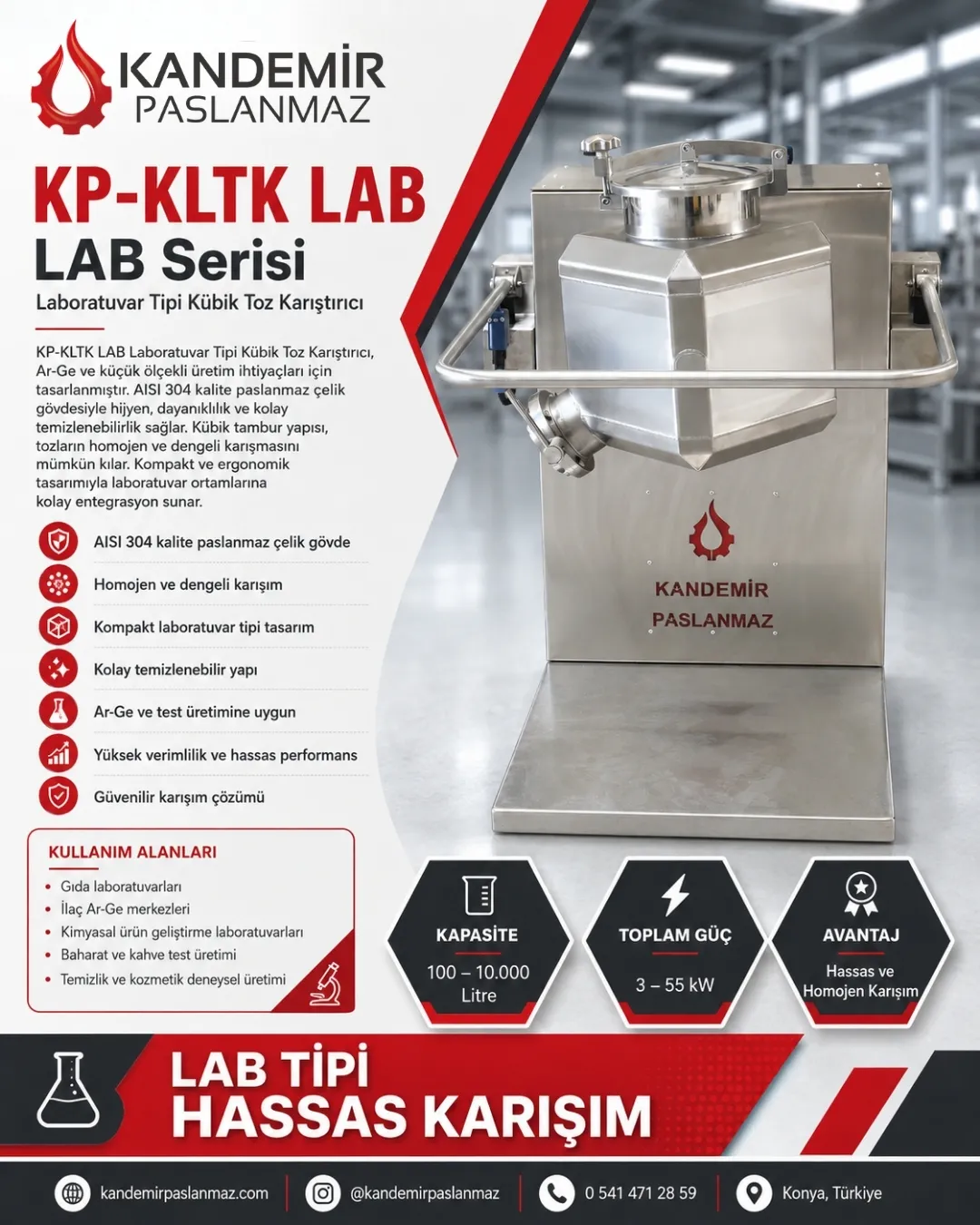 Laboratuvar Tipi Toz Karıştırıcılar ile Ar-Ge Süreçlerinde Hassas Karışım